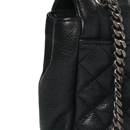 Saint Laurent Sheepskin Tri-Quilt Monogram Medium College Bag Black 19 of 20