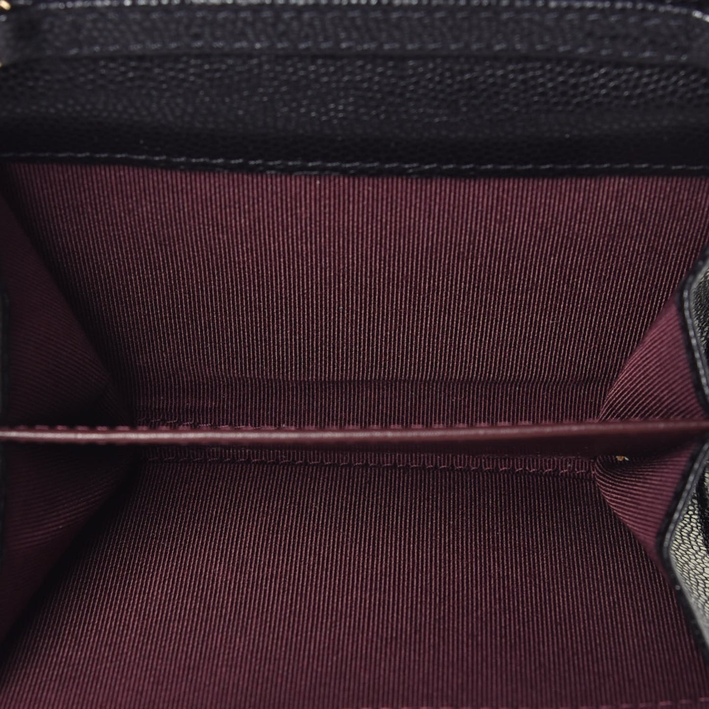 Caviar Quilted Flap Card Holder On Chain Black