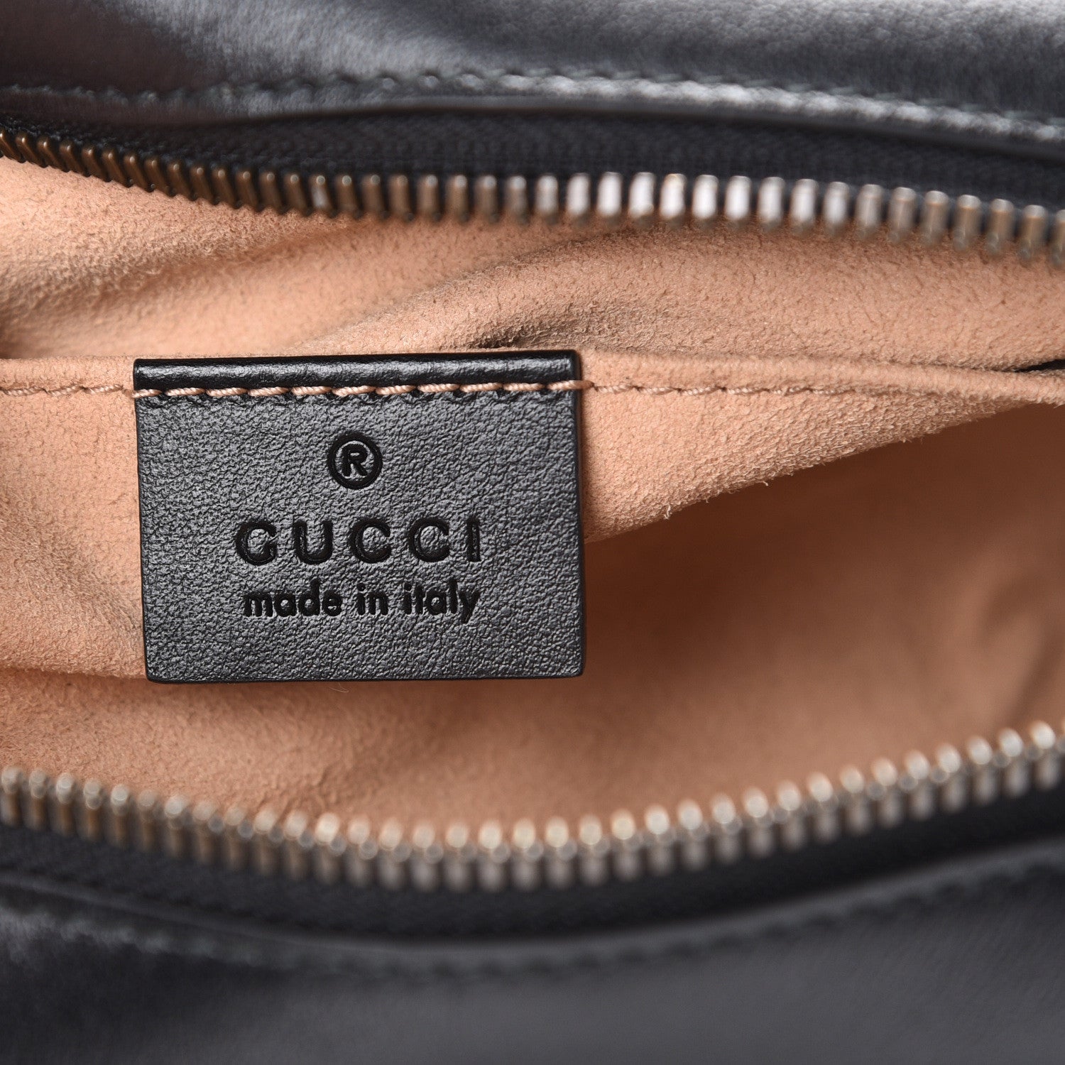 Gucci Calfskin Matelasse Small GG Marmont Chain Shoulder Bag Black 5 of 10