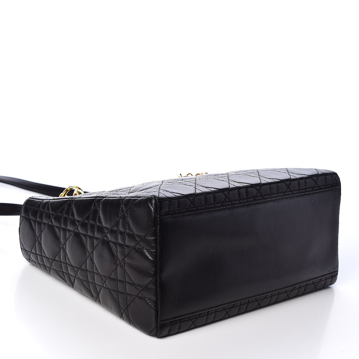 Christian Dior Lambskin Cannage Medium Lady Dior Black 3 of 9