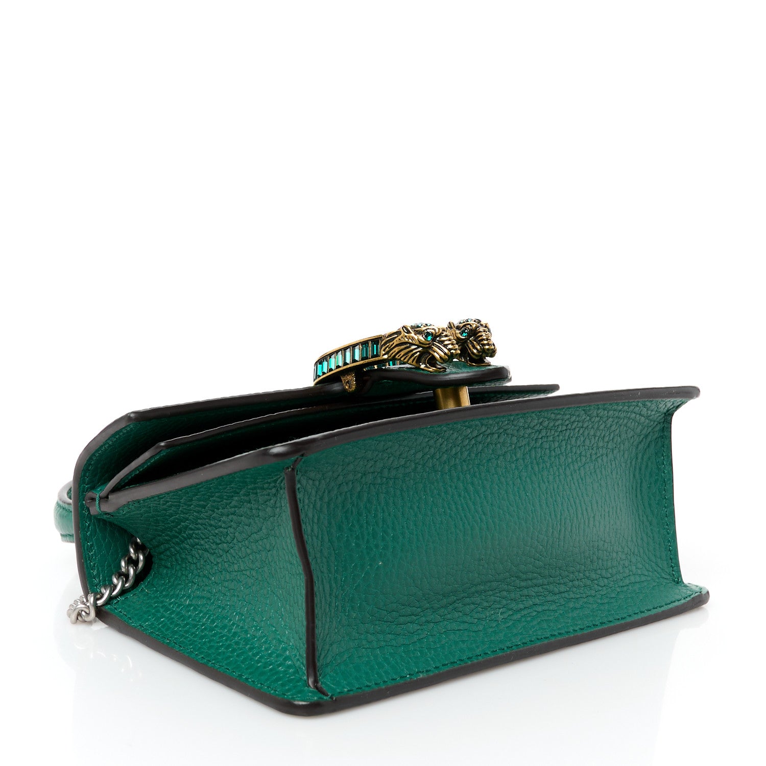 Gucci Dollar Calfskin Crystal Mini Dionysus Top Handle Bag Emerald 4 of 10