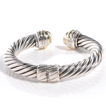 David Yurman Sterling Silver 14K Yellow Gold 10mm Cable Classics Bracelet 4 of 4
