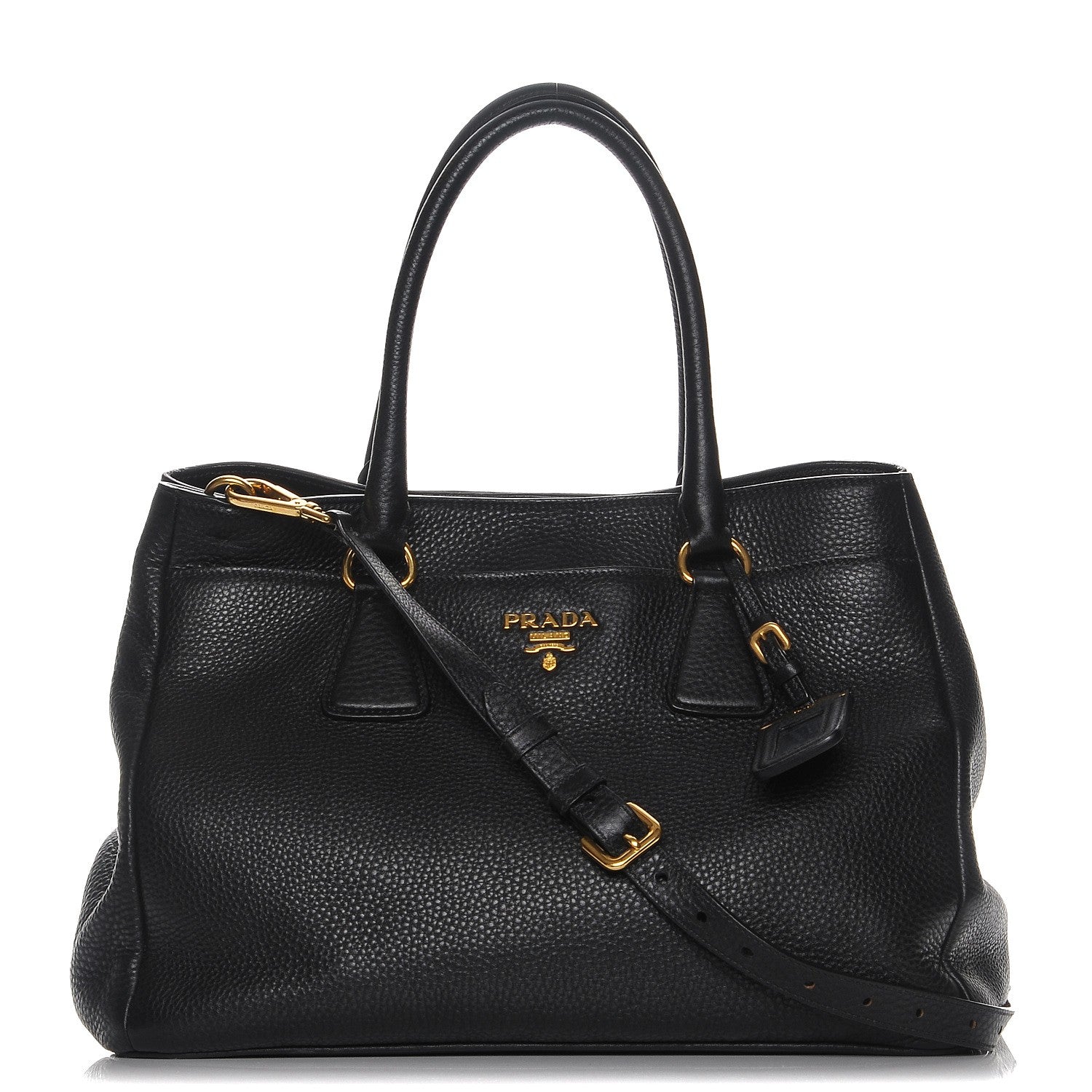 Prada Vitello Daino Tote Nero Black 9 of 21