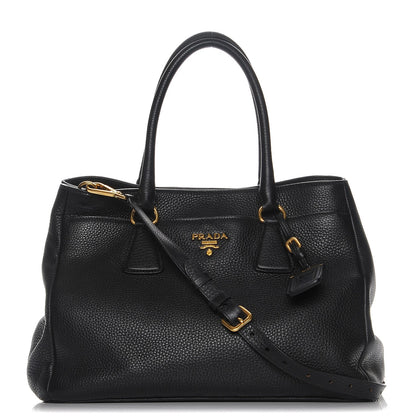 Prada Vitello Daino Tote Nero Black 9 of 21