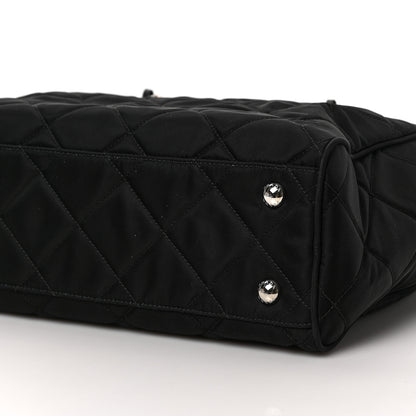 Prada Nylon Tessuto Impuntu Quilted Shoulder Bag Black 8 of 8