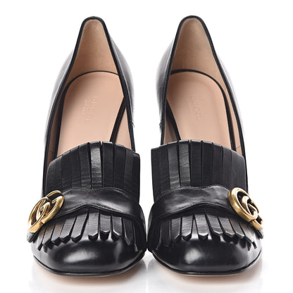 Gucci Malaga Kid GG Marmont Fringe 105mm Loafer Pumps 41 Black 2 of 8