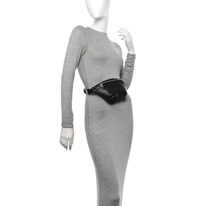 Gucci Calfskin GG Tennis Embossed Belt Bag Black 2 of 10