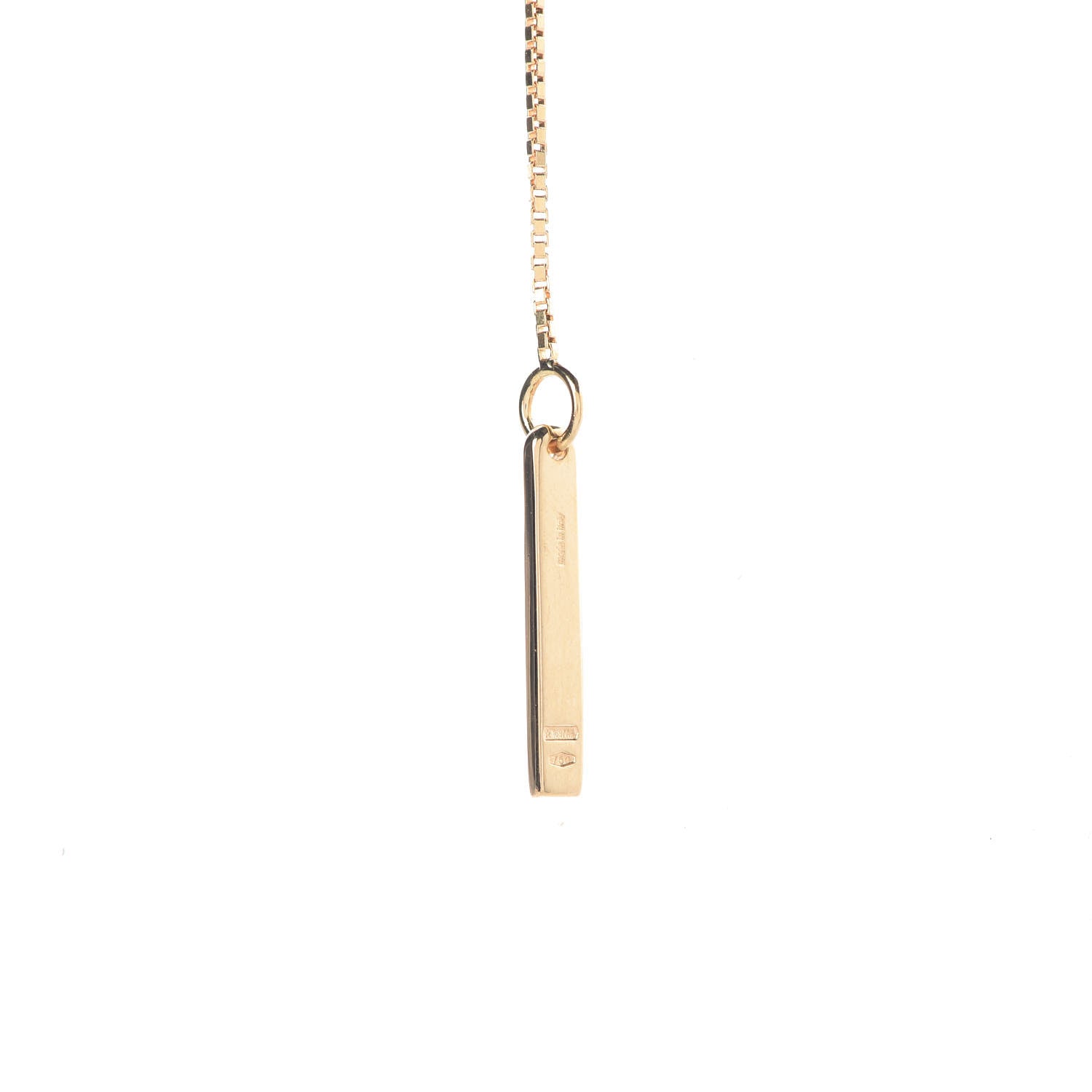 Gucci 18K Yellow Gold 20mm Lariat Necklace 5 of 6