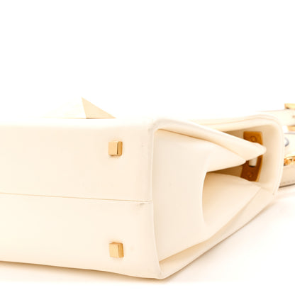 Valentino Garavani Nappa Small One Stud Top Handle Bag Ivory 9 of 9