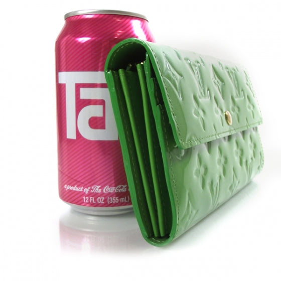 Louis Vuitton Vernis Sarah Wallet Vert Tonic 3 of 7
