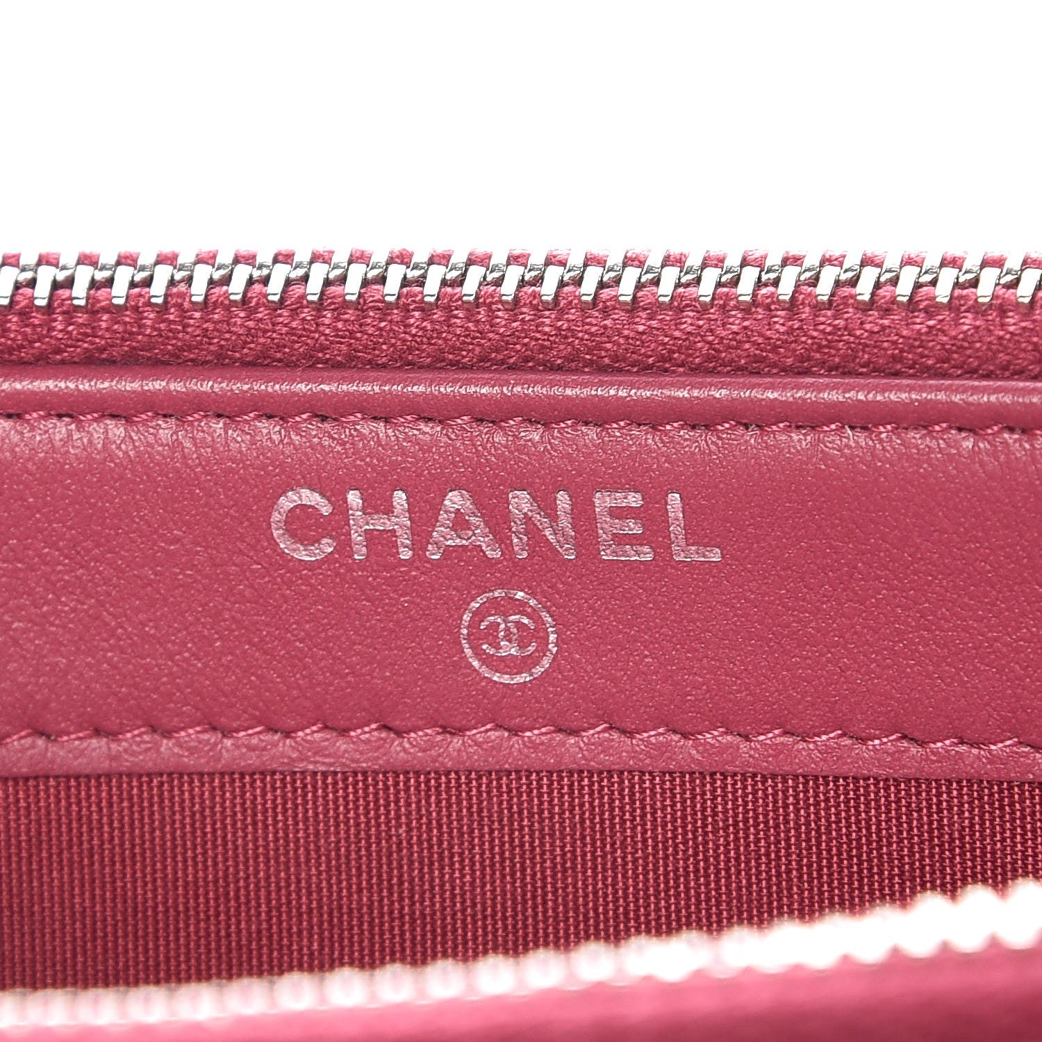 Chanel Lambskin Camellia Embossed Small Clutch With Chain Fuchsia 8 of 10