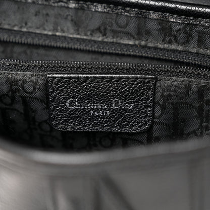 Christian Dior Shiny Goatskin Saddle Bag Black 6 of 13