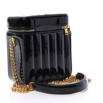 Saint Laurent Patent Matelasse Monogram Vicky Vanity Black 2 of 9