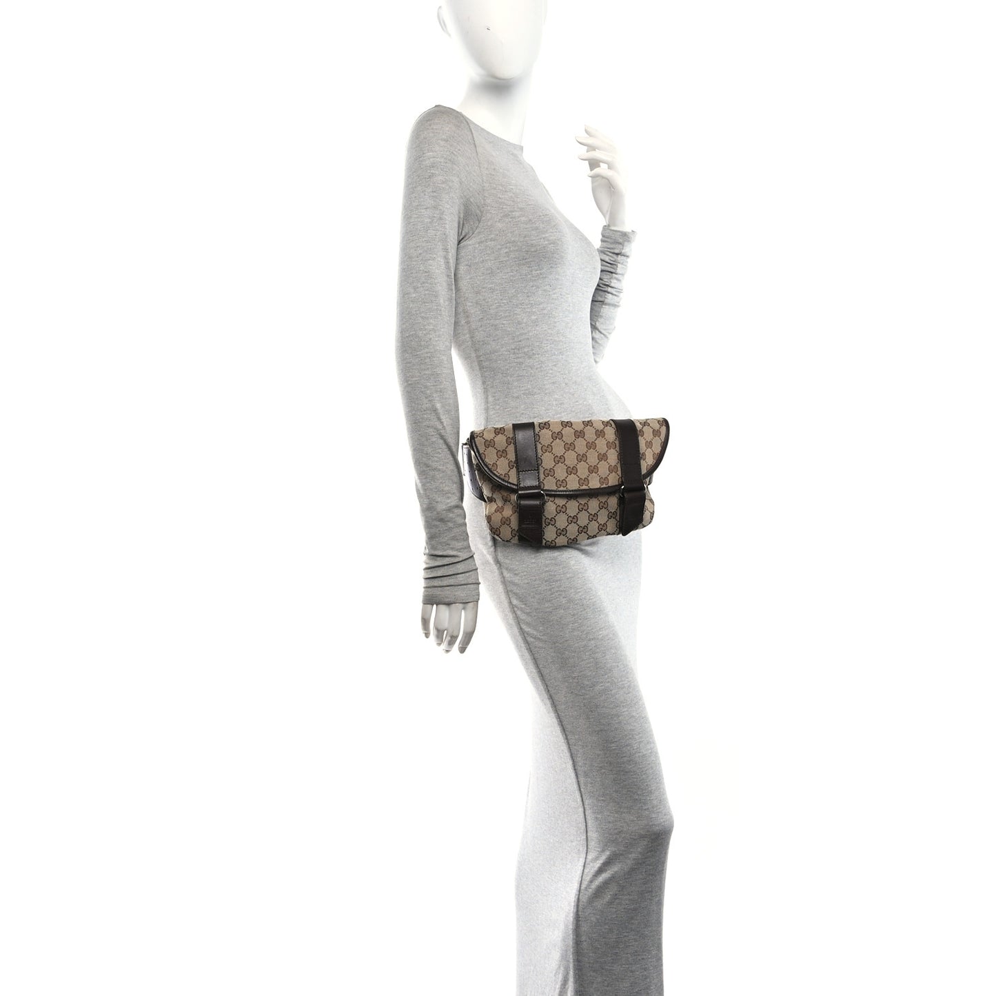 Monogram Waist Belt Bag Dark Brown