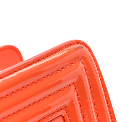 Chanel Patent Calfskin Quilted Small Plexiglass Boy Flap Orange 11 of 13