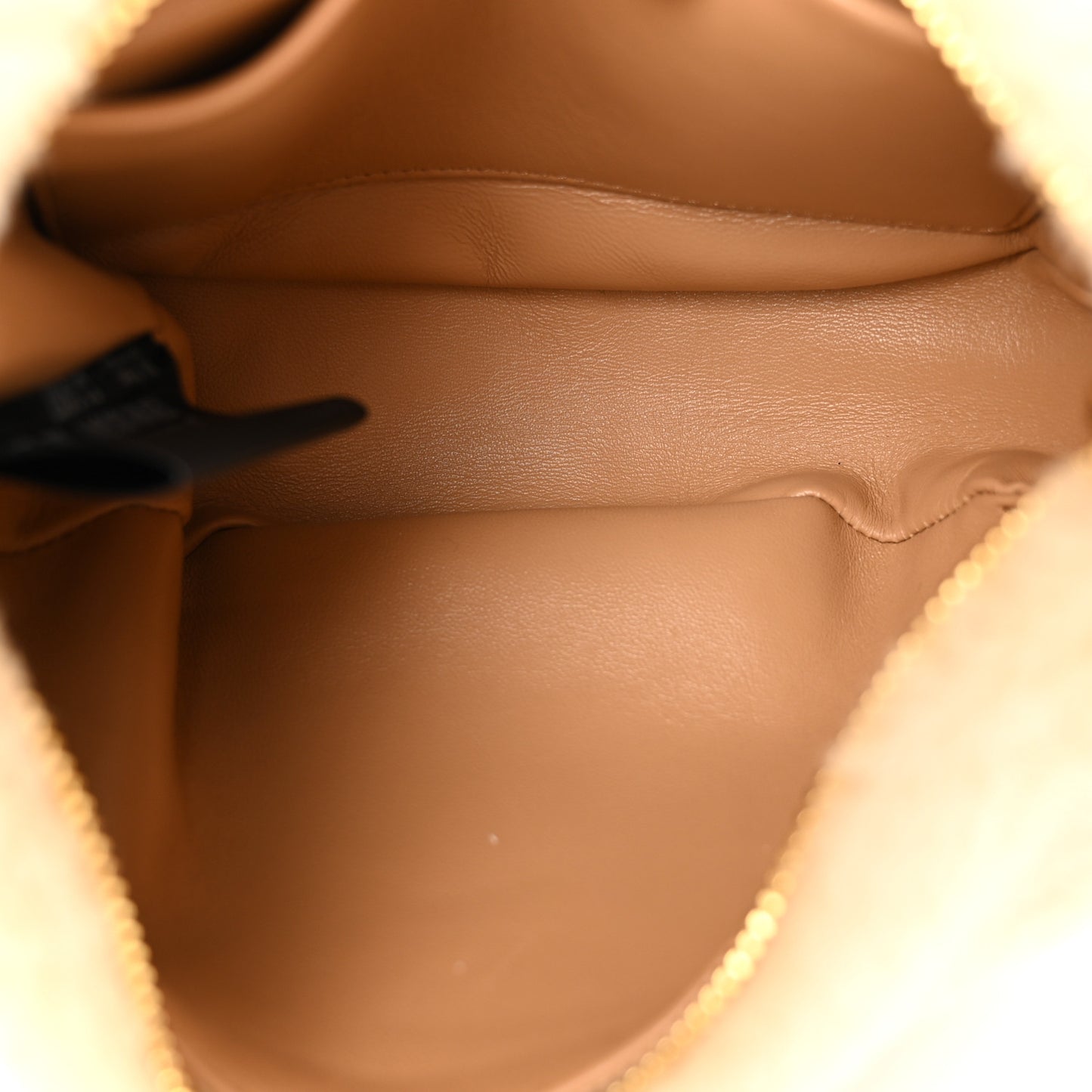 Shearling Arque Shoulder Bag Ecru Noisette