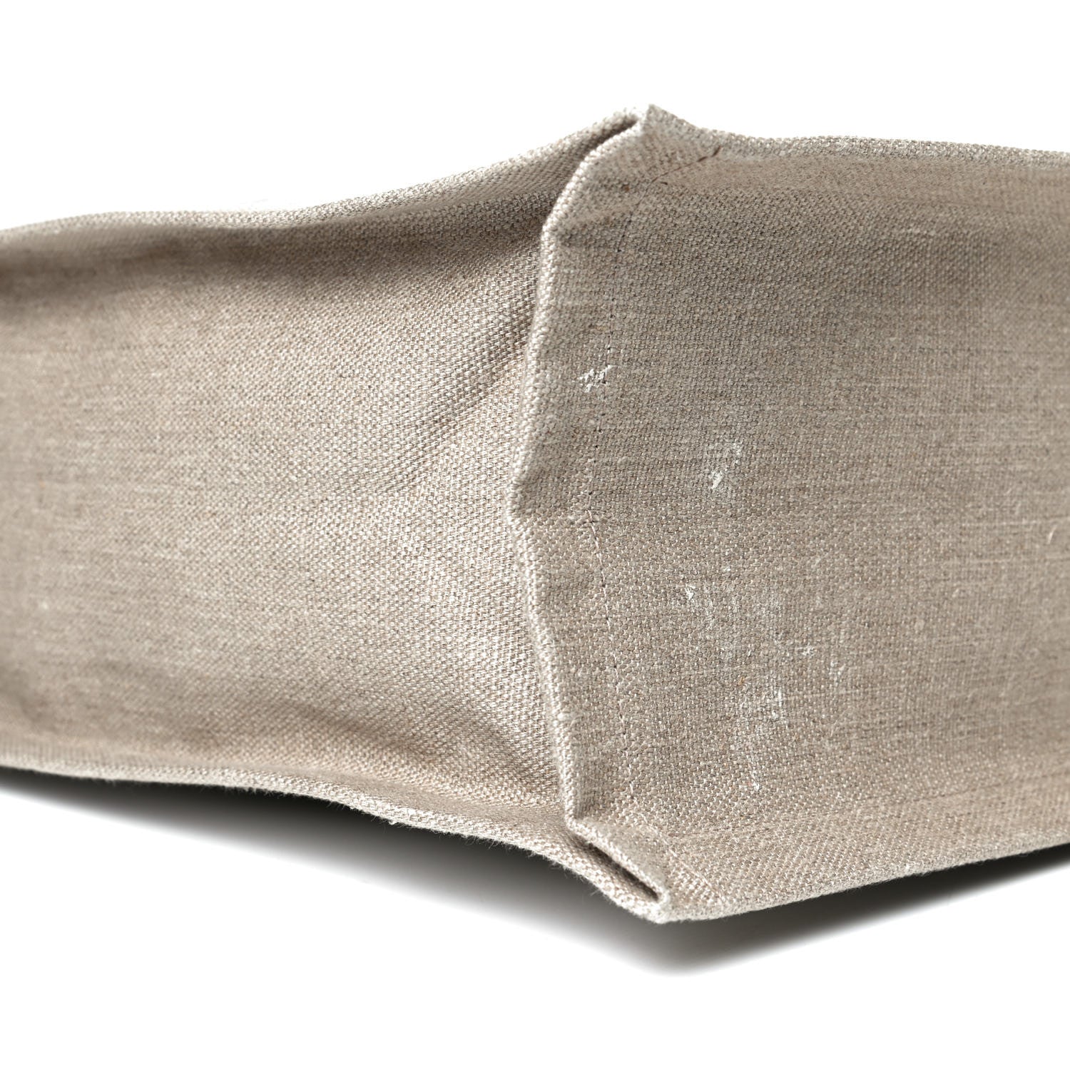 Saint Laurent Linen Calfskin Rive Gauche North South Tote Optic White 5 of 10