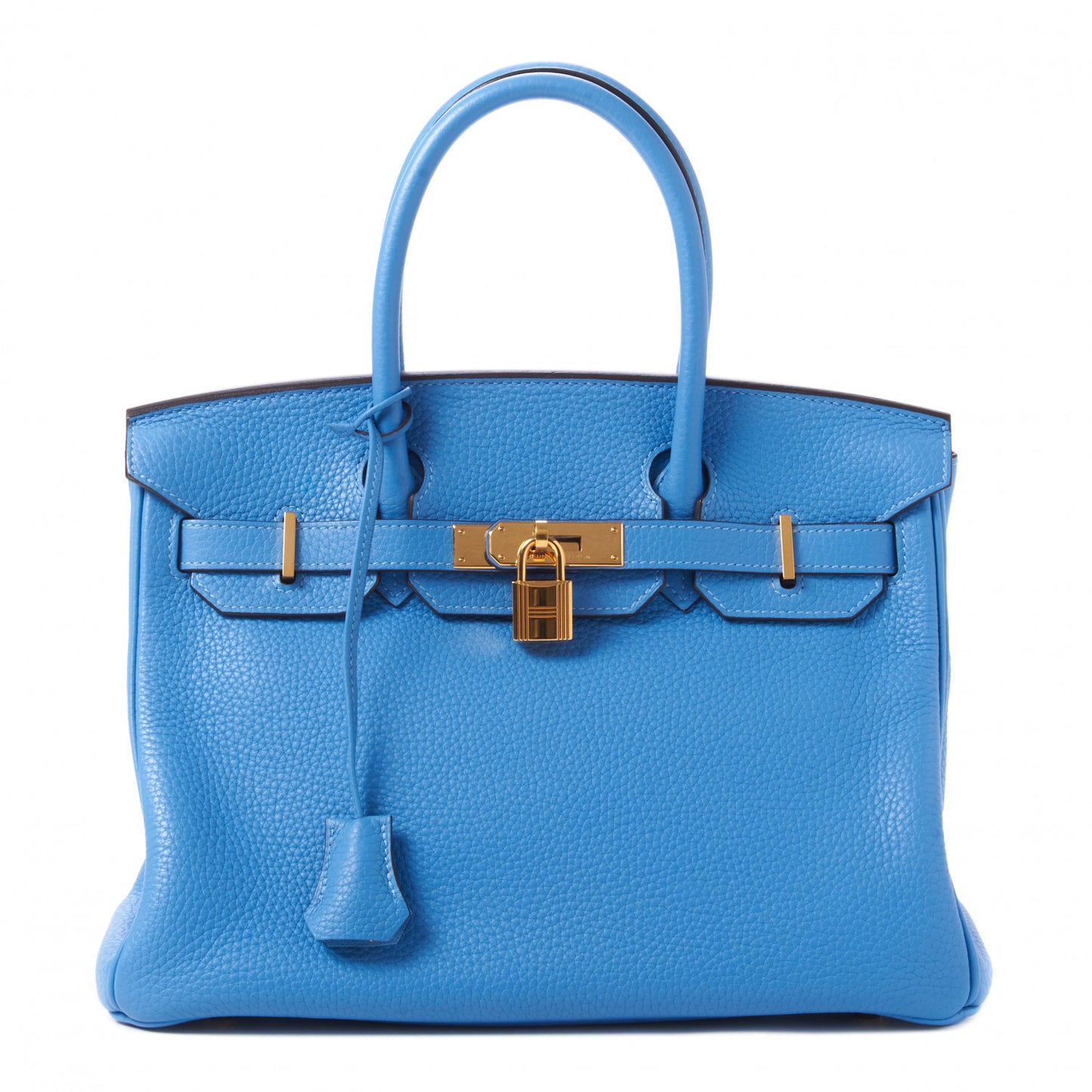 Taurillon Clemence Birkin 30 Bleu Paradis