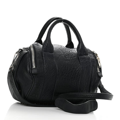 Alexander Wang Pebbled Lambskin Rockie Navy Rhodium Hardware 3 of 11
