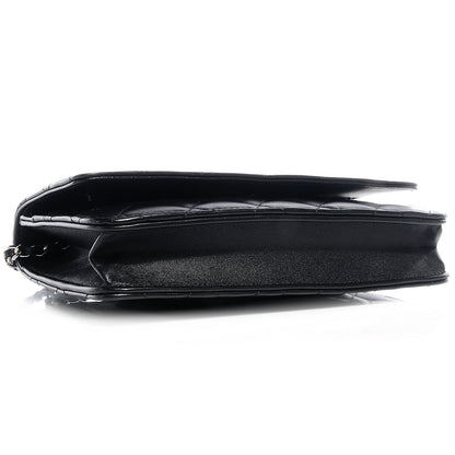 Chanel Lambskin Quilted Wallet On Chain WOC Black 4 of 10