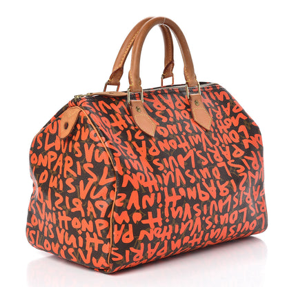Louis Vuitton Monogram Graffiti Speedy 30 Orange 3 of 13