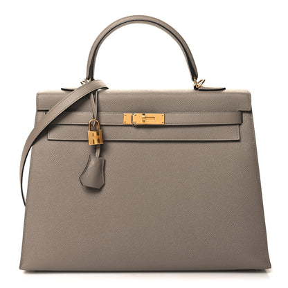 Hermes Epsom Kelly Sellier 35 Gris Asphalte 1 of 11