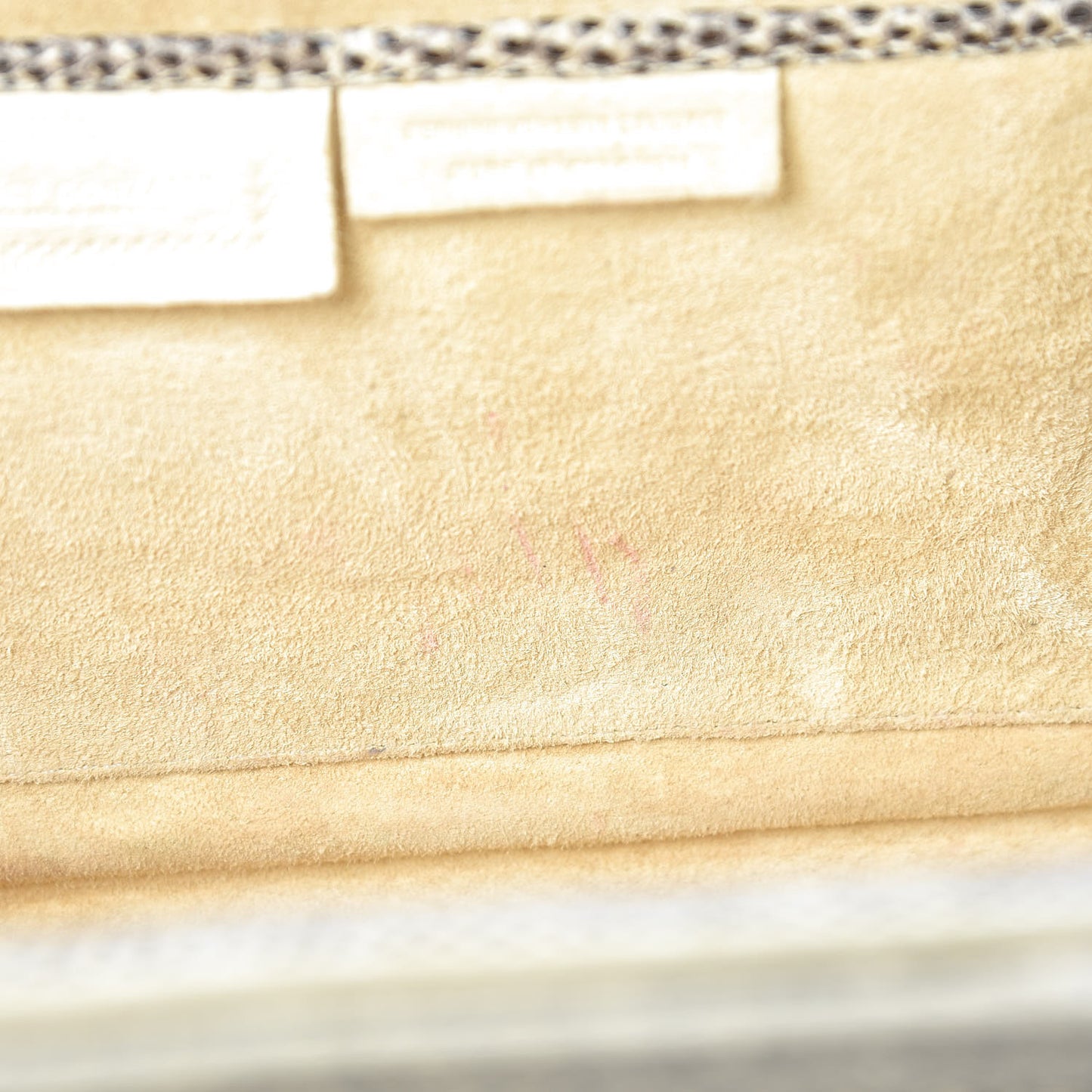 Lizard Clutch Beige