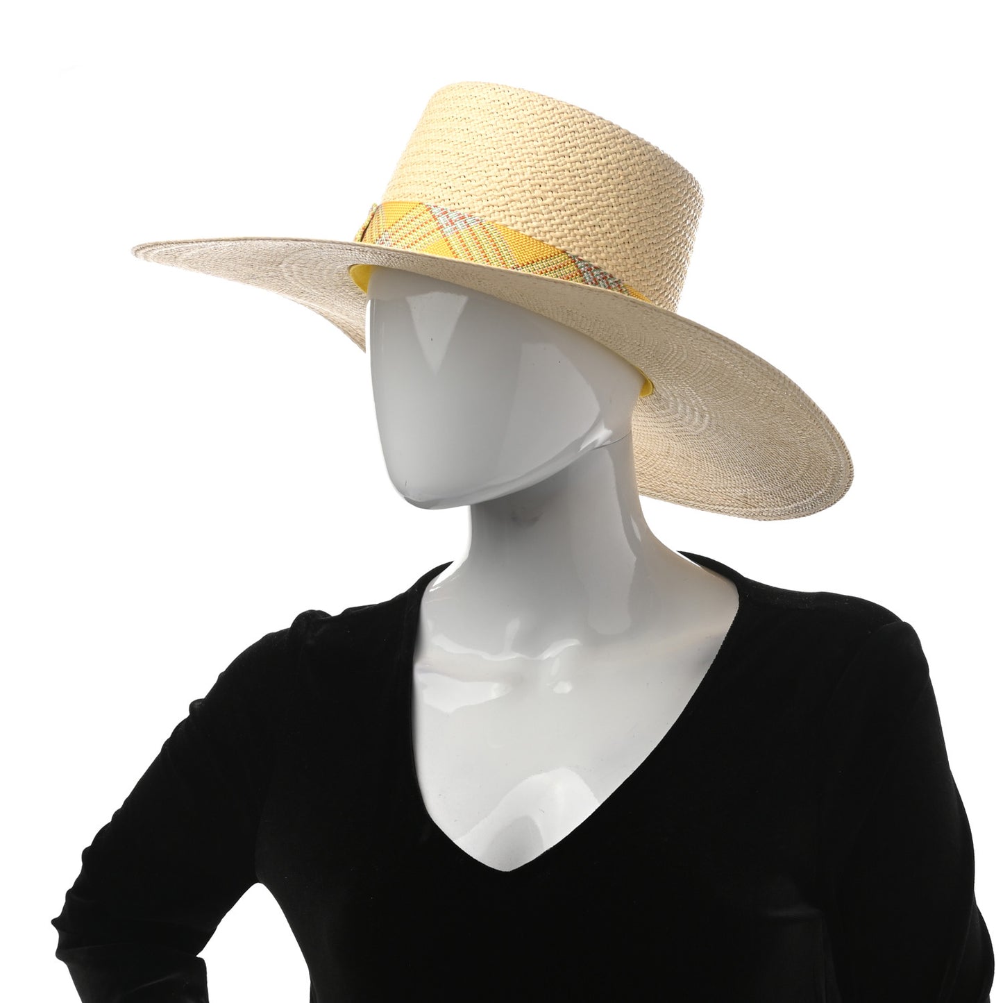 Straw Carlotta Panama Brisa Hat 57 Naturel Jaune