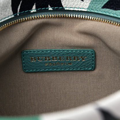Burberry Prorsum Grained Calfskin Print Pouch Lawn Green Aqua Green 6 of 12