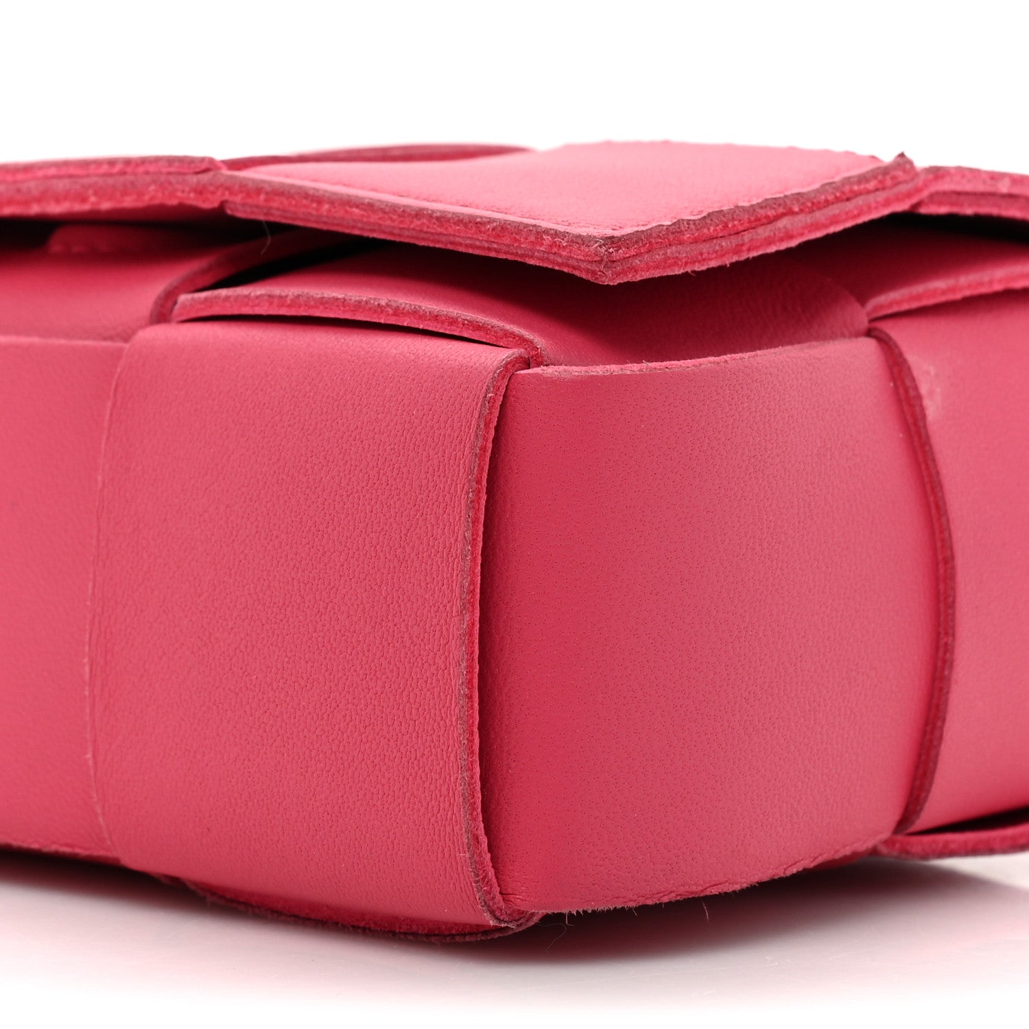 Bottega Veneta Lambskin Maxi Intrecciato Extra Mini Cassette Crossbody Bag Bon Bon 7 of 12
