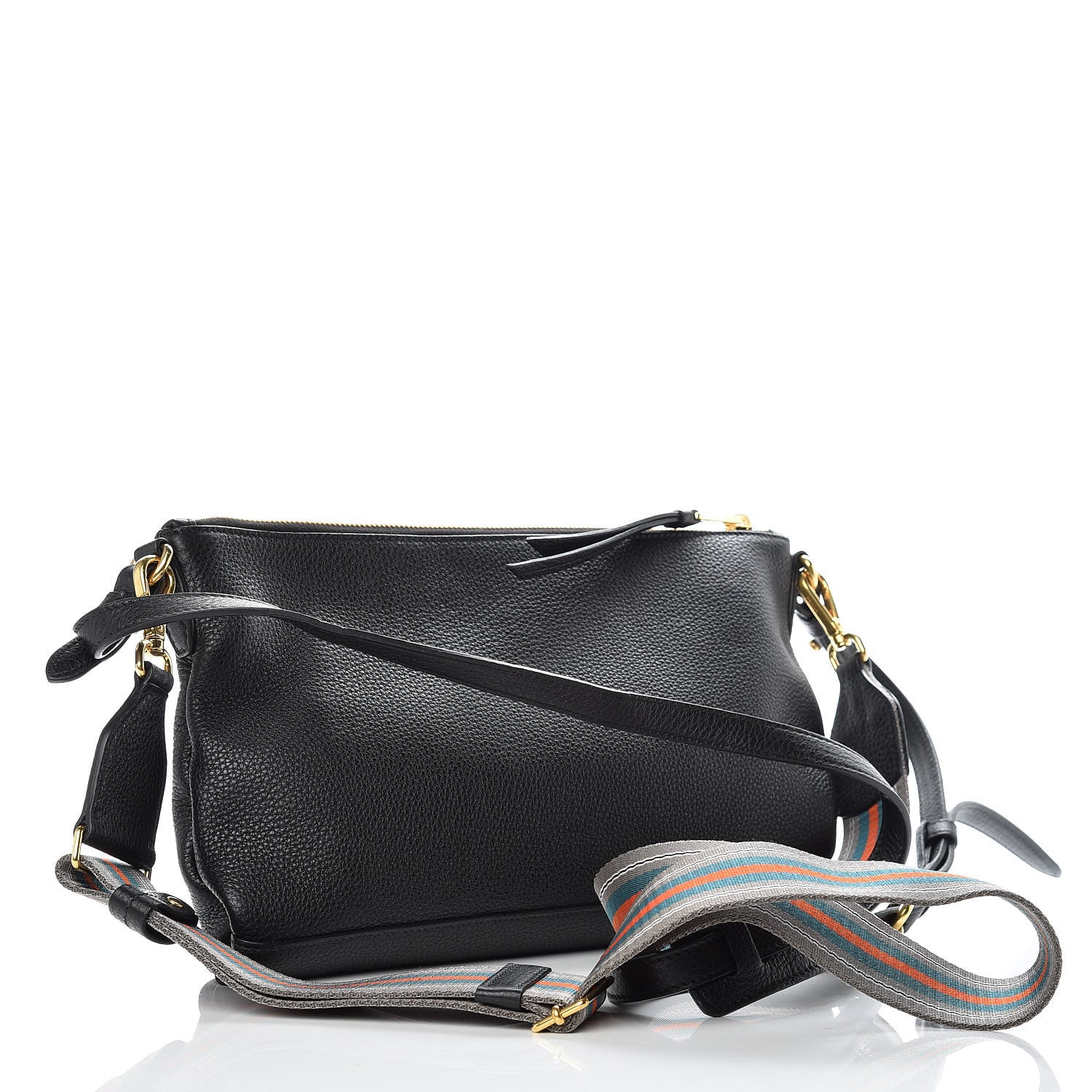 Prada Vitello Daino Crossbody Bag Black 4 of 10