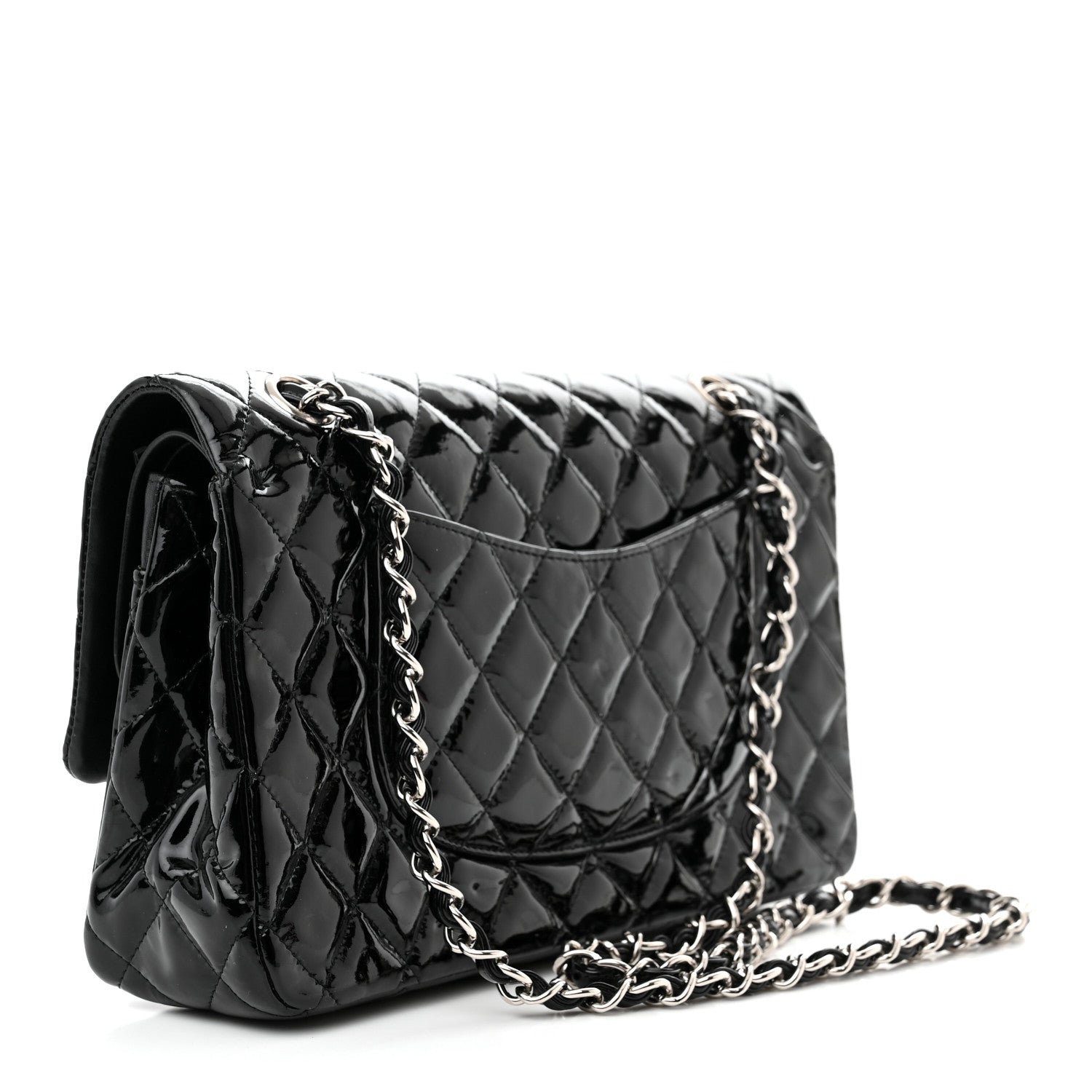 Chanel Patent Quilted Medium Double Flap Black 3 of 13
