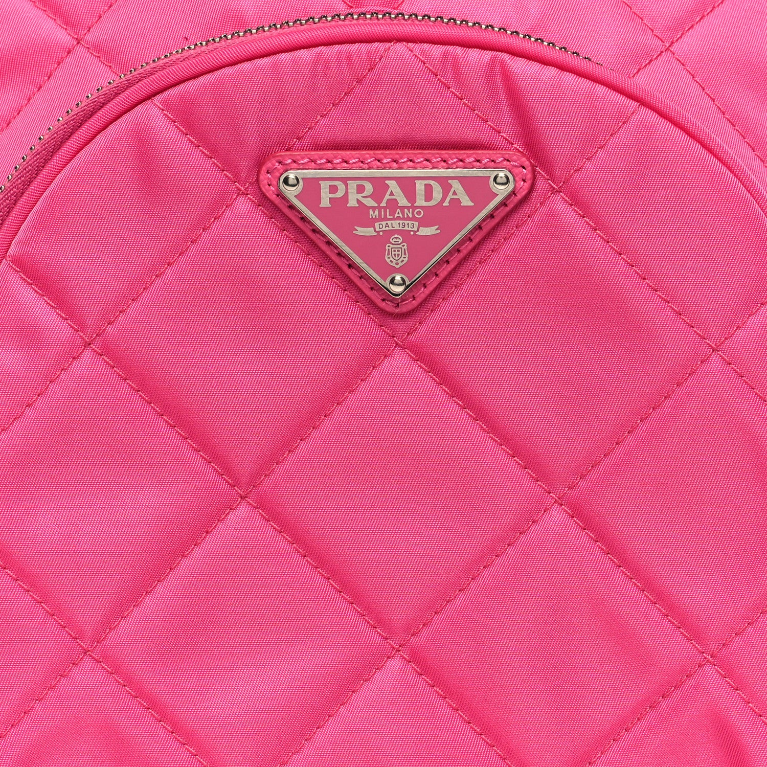 Prada Nylon Tessuto Impuntu Quilted Backpack Fuxia 8 of 10