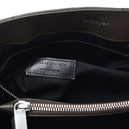 Saint Laurent Calfskin Y Quilted Monogram Medium Loulou Monogram Chain Satchel Kaki Fonce 6 of 11
