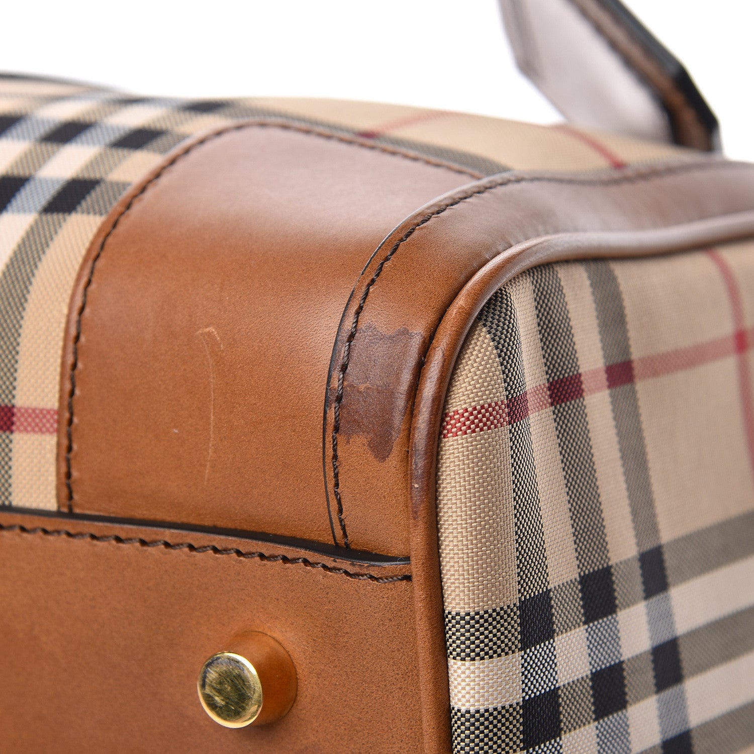 Burberry Horseferry Check Large Alchester Bowling Bag Tan 11 of 14
