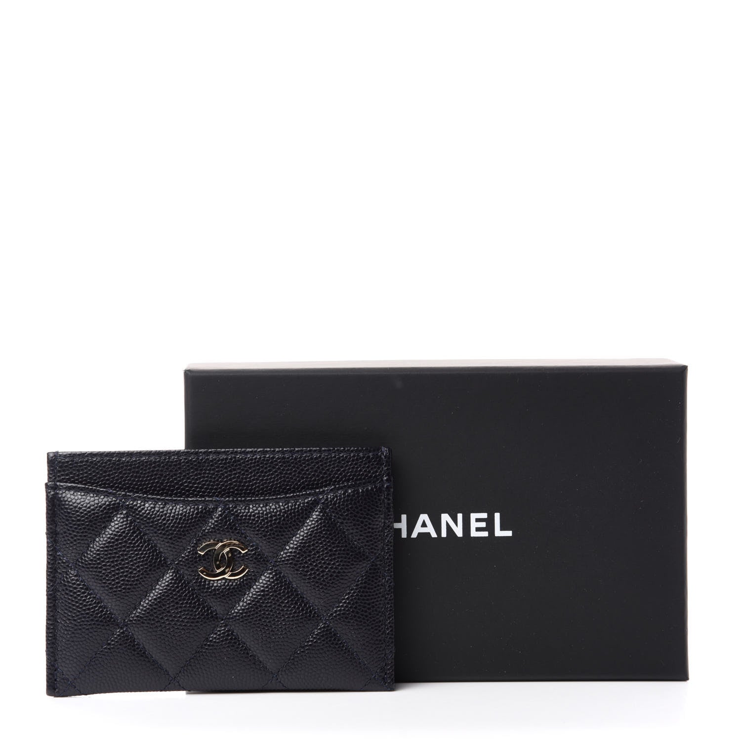 Chanel Caviar Quilted Card Holder Navy 7 of 7