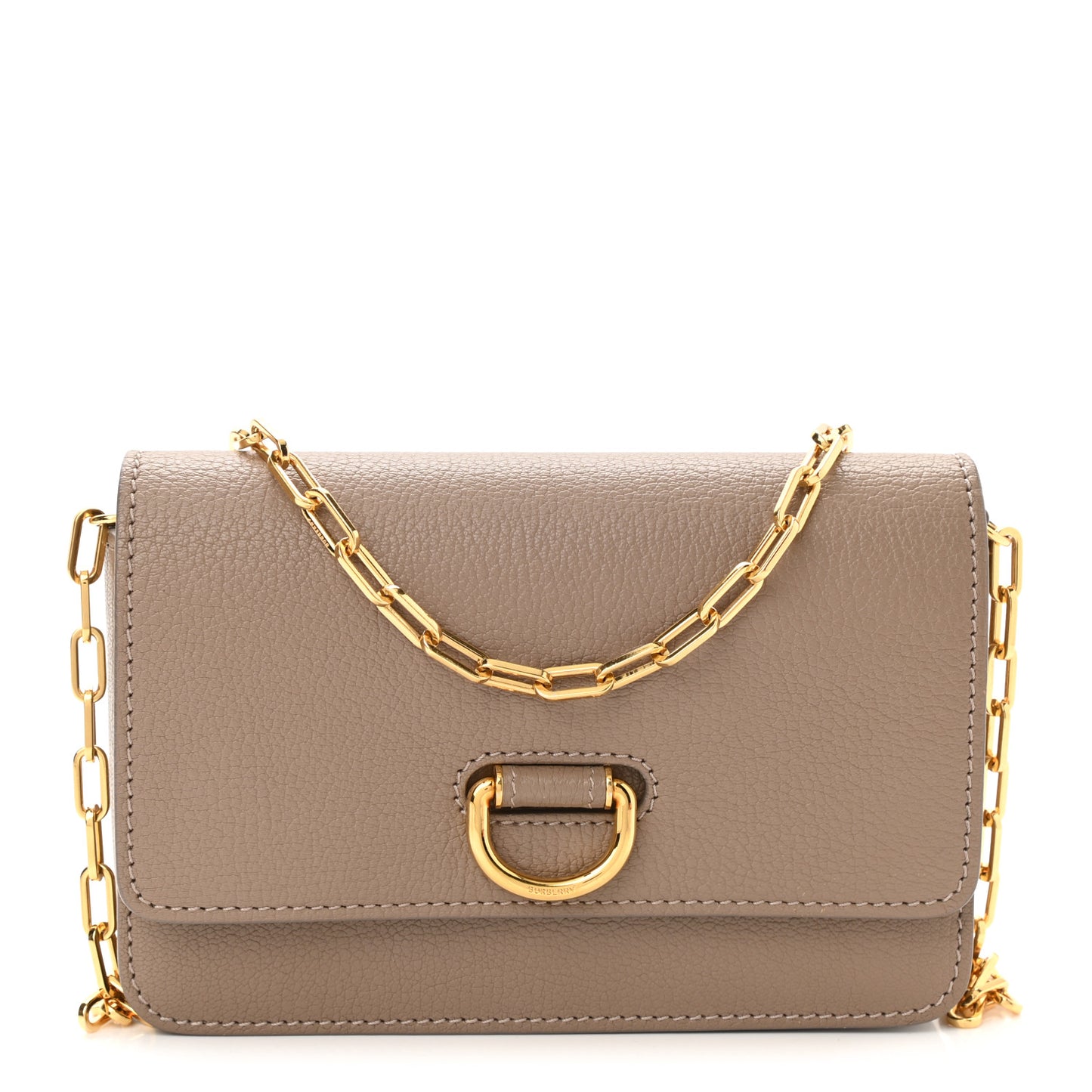 Goatskin Mini Hayes D-Ring Crossbody Bag Beige