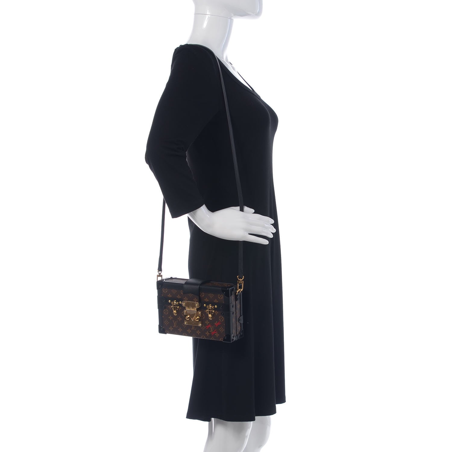 Louis Vuitton Monogram Petite Malle Black 2 of 9