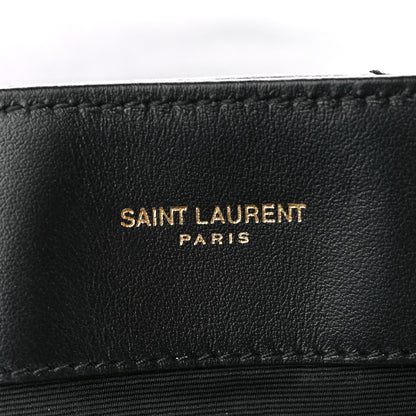 Saint Laurent Calfskin Y Quilted Monogram Large Loulou Chain Satchel Black 7 of 12