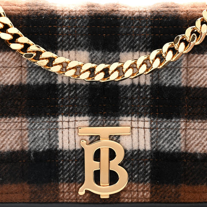 Burberry Check Cashmere Small Lola Bag Black 7 of 10
