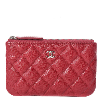 Chanel Caviar Quilted Small Cosmetic Case Red 1 of 8