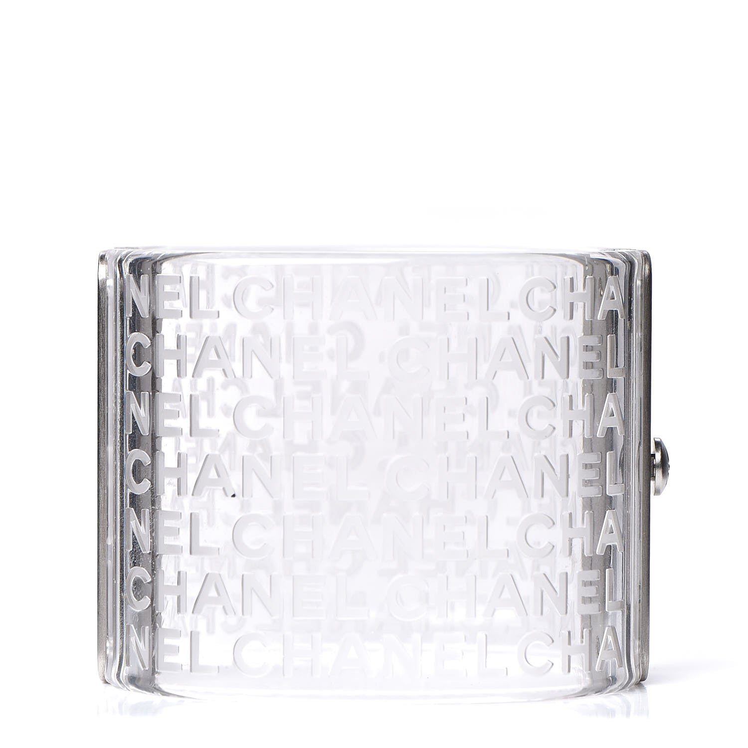 Chanel Metal Resin Logo Cuff Transparent 1 of 6