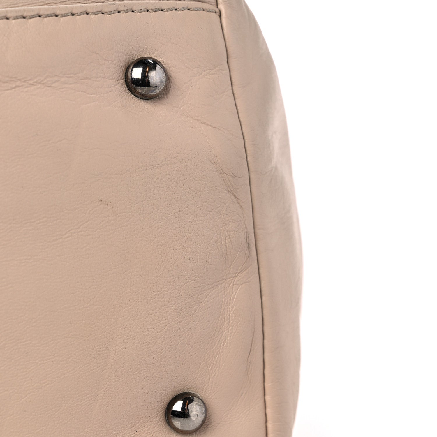 Chanel Lambskin Chain Stitch Shoulder Bag Beige 15 of 19