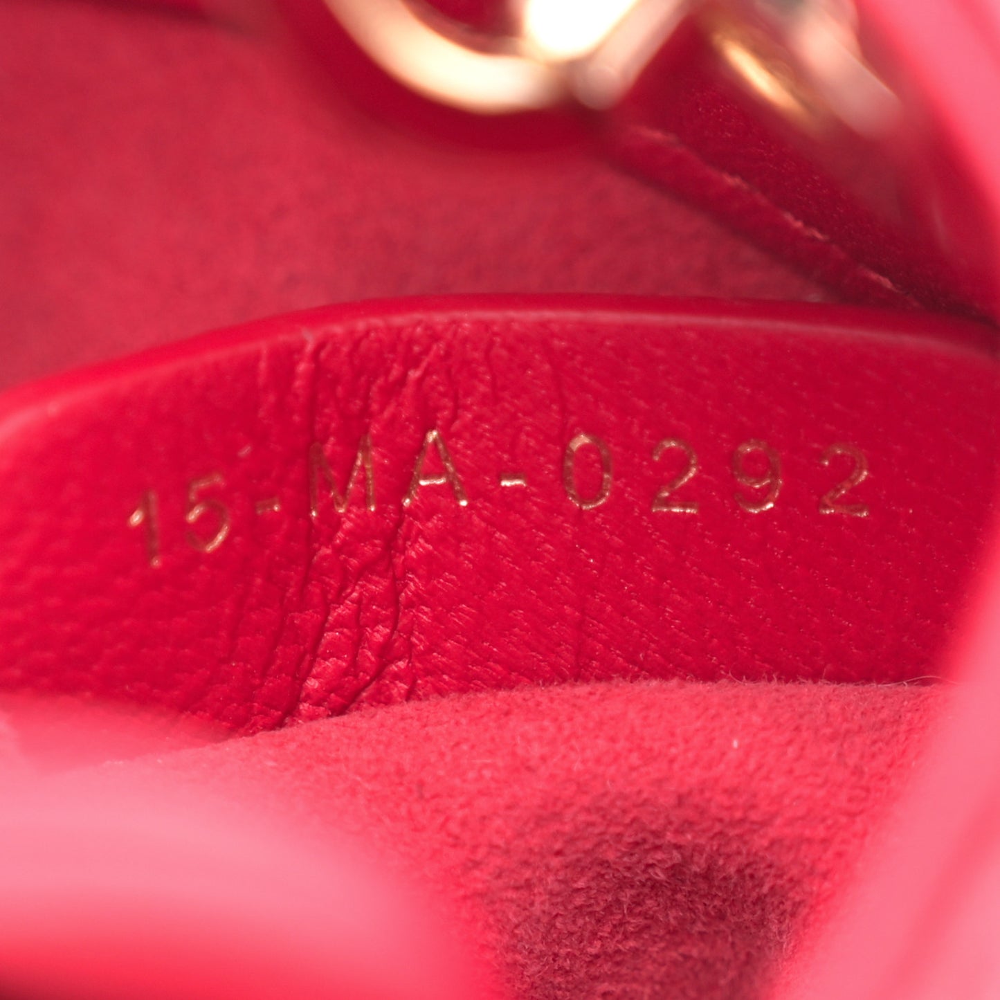 Lambskin Cannage Micro Lady Dior Red