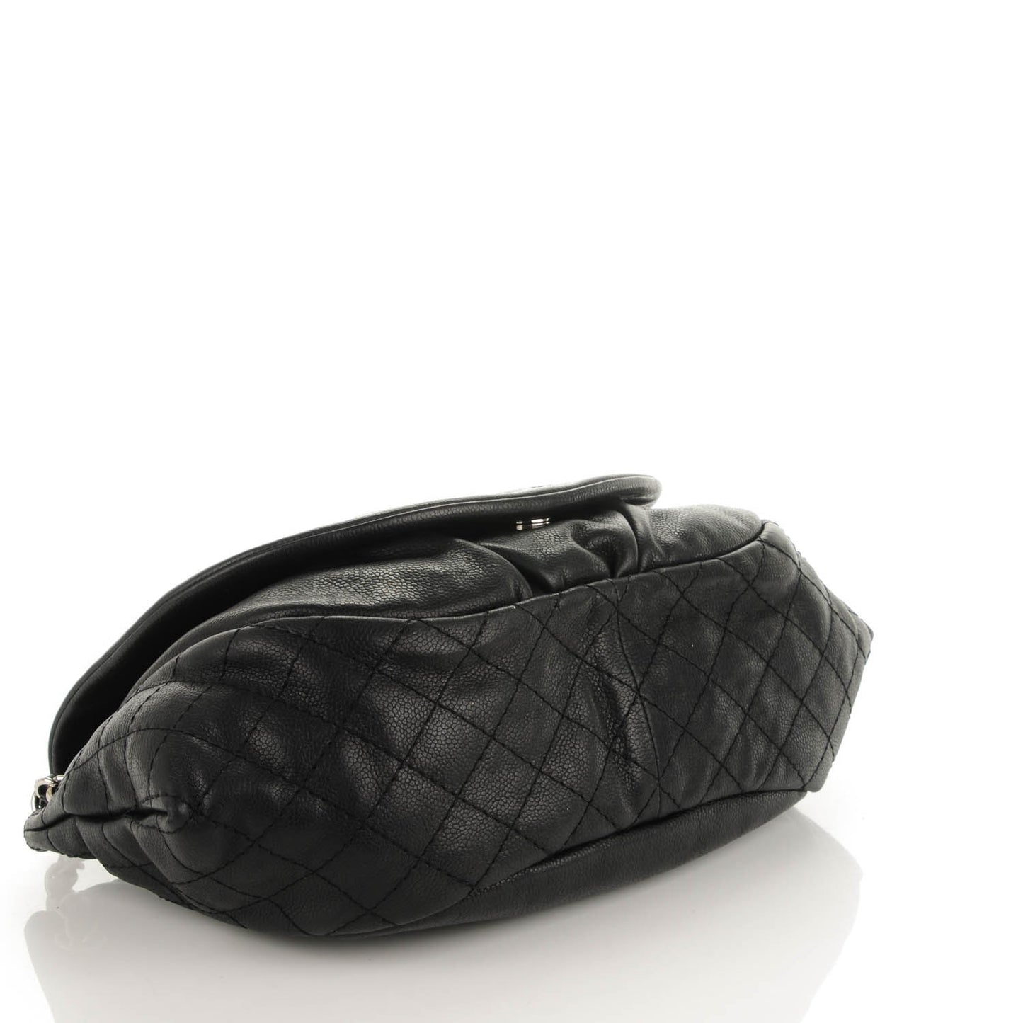 Caviar Half Moon Large Flap Black