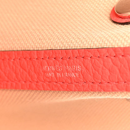 Hermes Toile Militaire Vache Country Garden Party 30 TPM Tote Beton Rose Texas 6 of 9