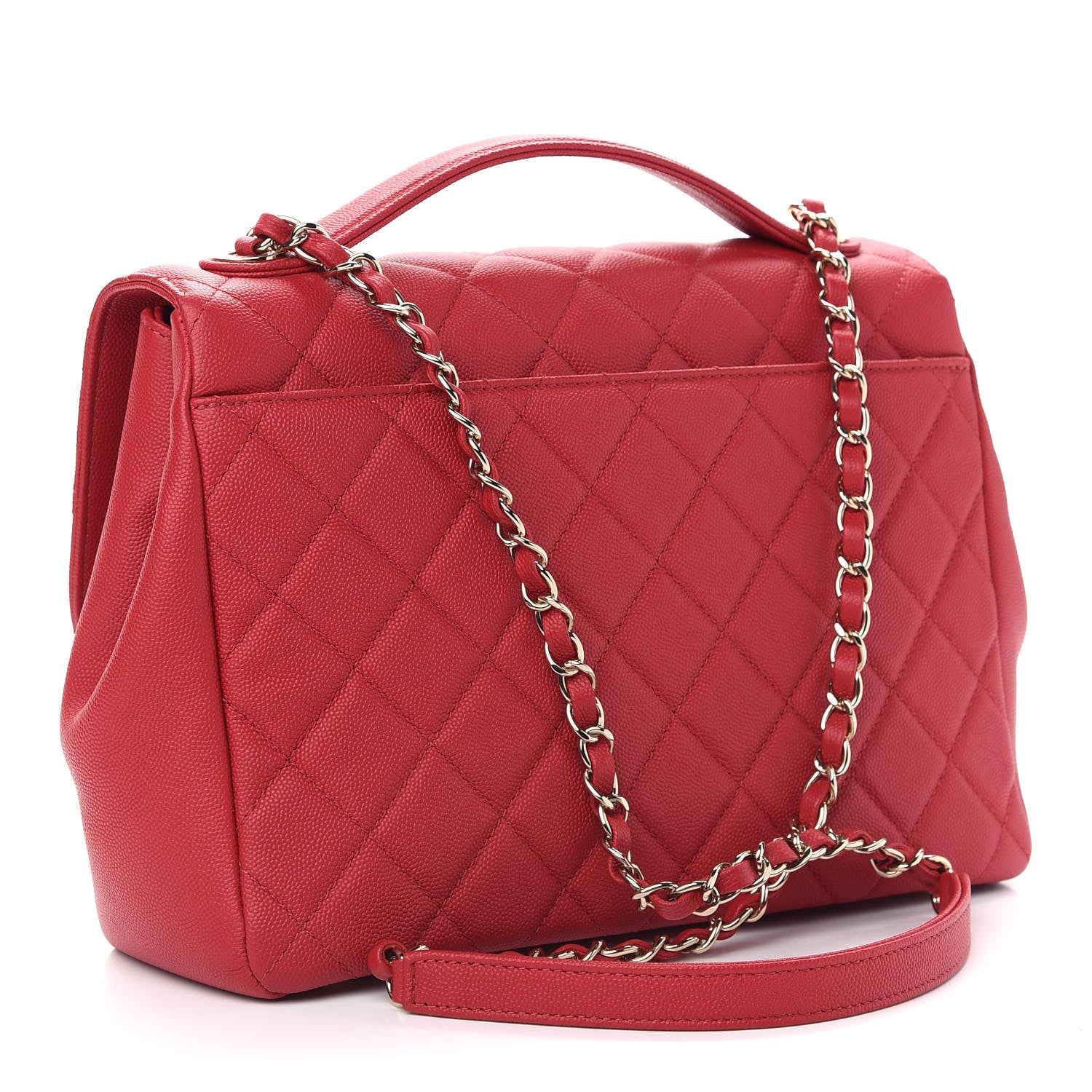 Chanel Caviar Quilted Large Business Affinity Flap Red 3 of 9