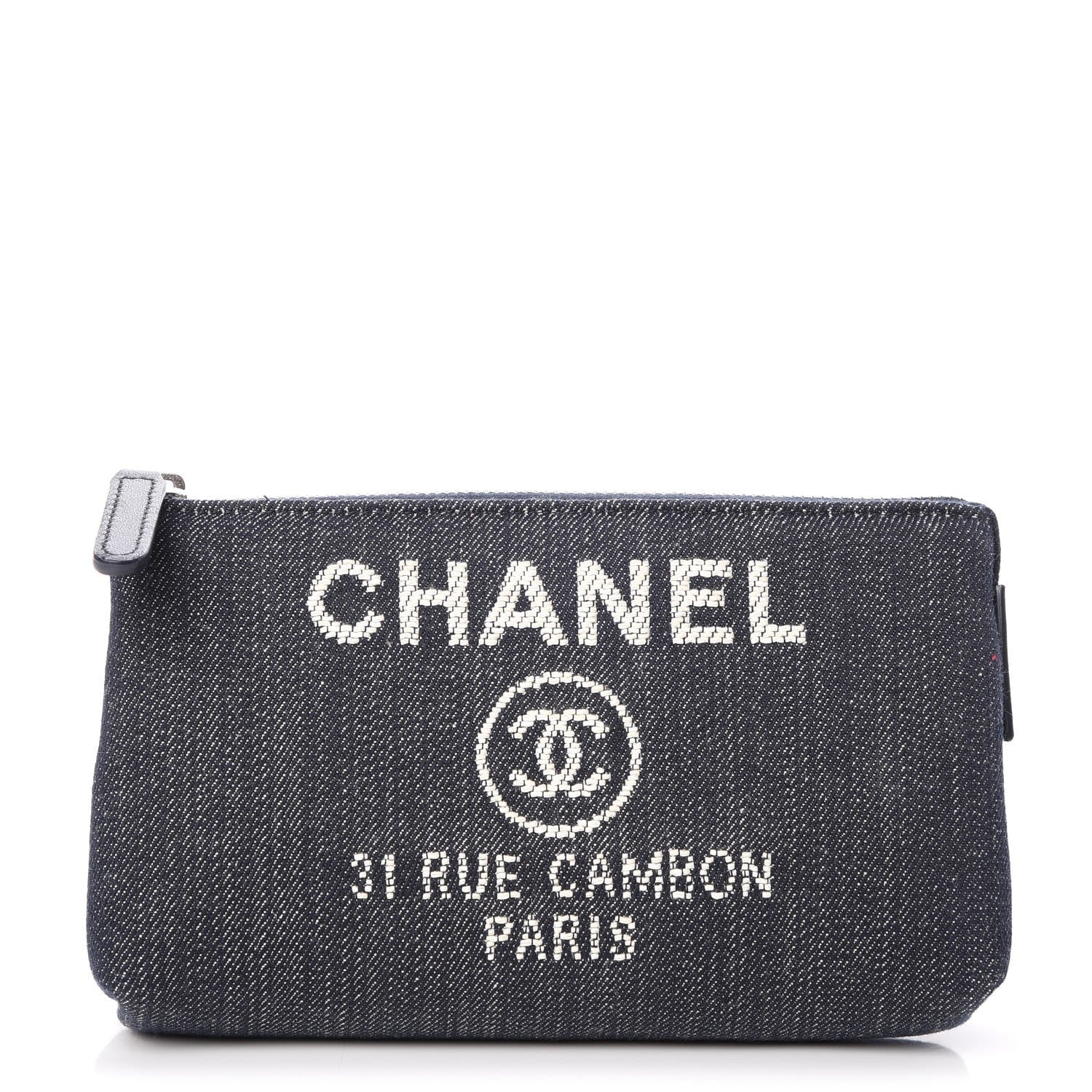 Chanel Denim Deauville Cosmetic Pouch Blue 1 of 7