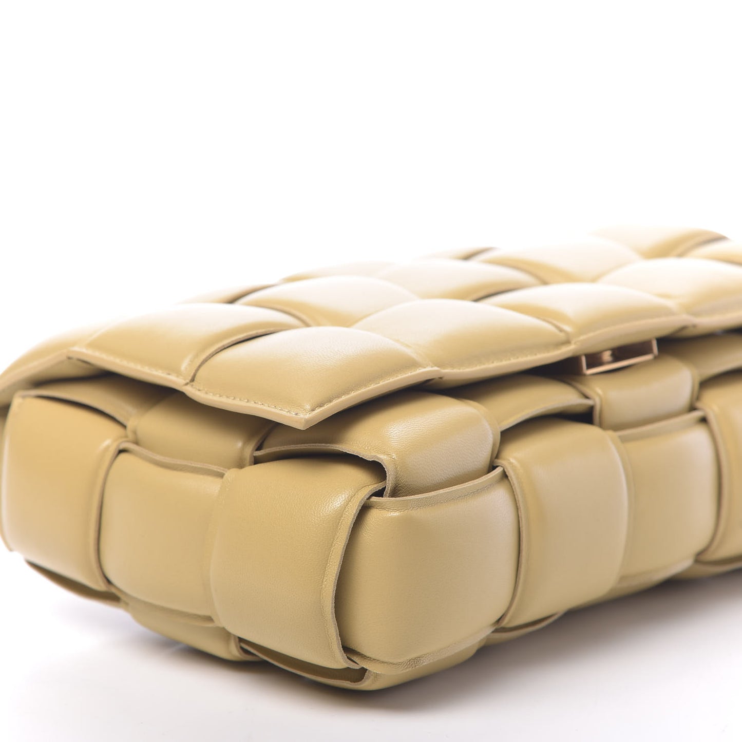 Nappa Maxi Intreccio Padded Cassette Crossbody Bag Tapioca