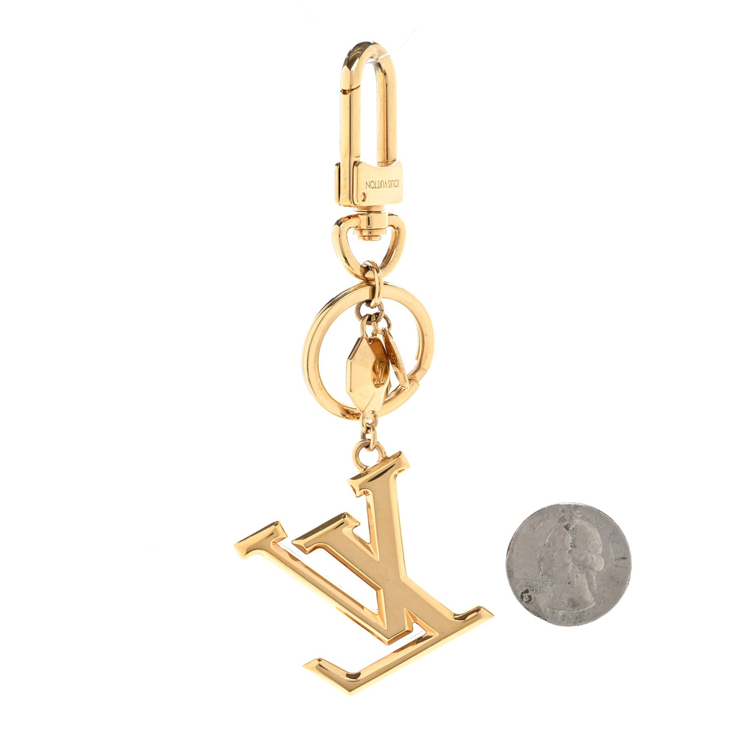 LV Facettes Bag Charm Key Holder Gold